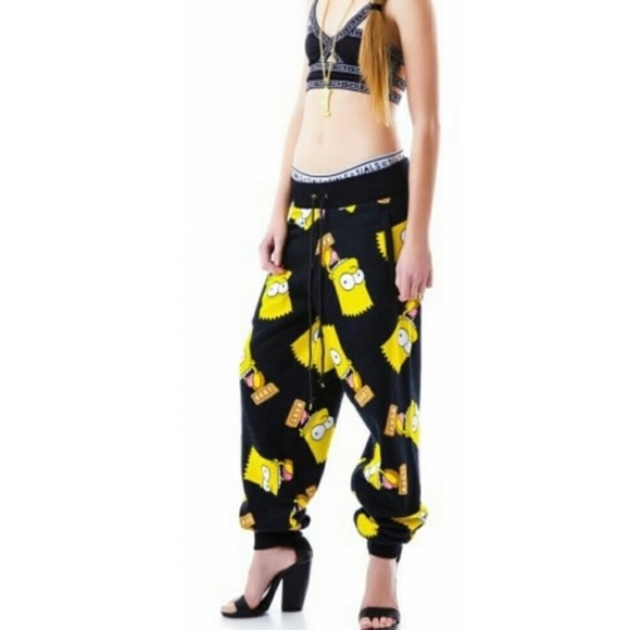 Dolls Kill Pants - JOYRICH BART SIMPSON SWEATS